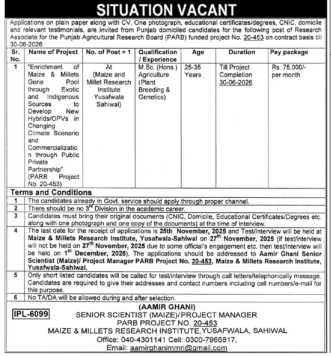 Maize & Millets Research Institute