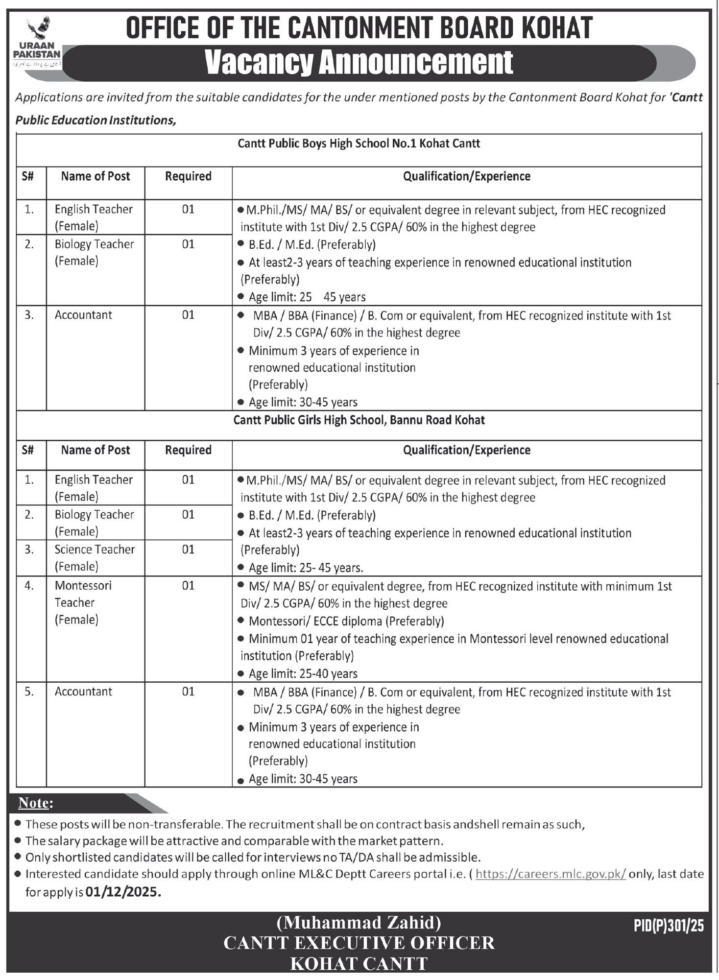 Cantt Public High School