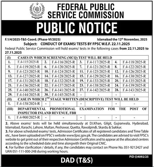 FPSC Jobs