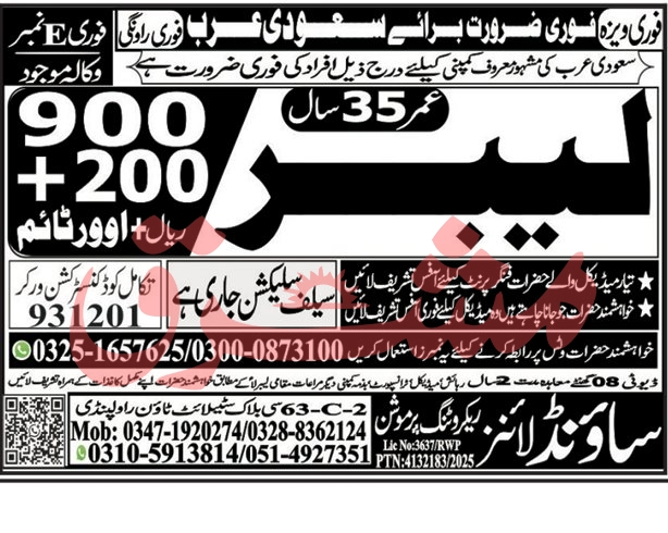 Saudi Arabia Job 2025