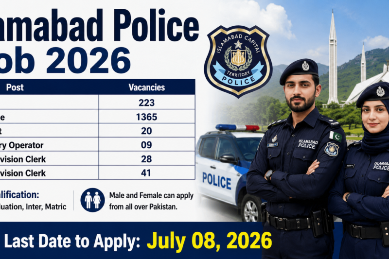 Islamabad Police Jobs 2026 Online Apply Eligibility Criteria