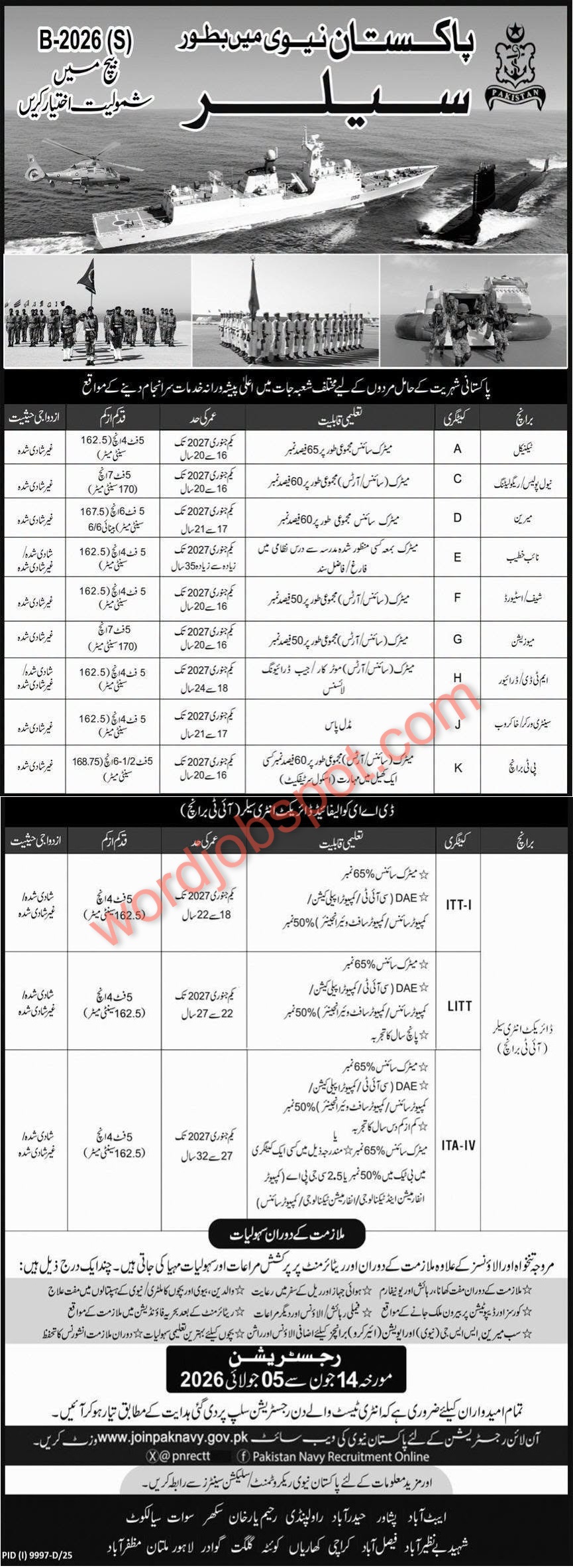 Join Pak Navy as Sailor Jobs 2026 Online Apply
