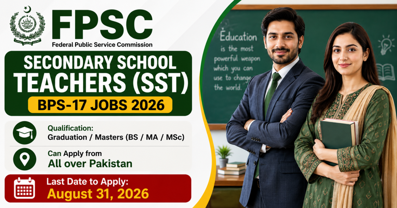 FPSC SST Jobs 2026 Advertisement