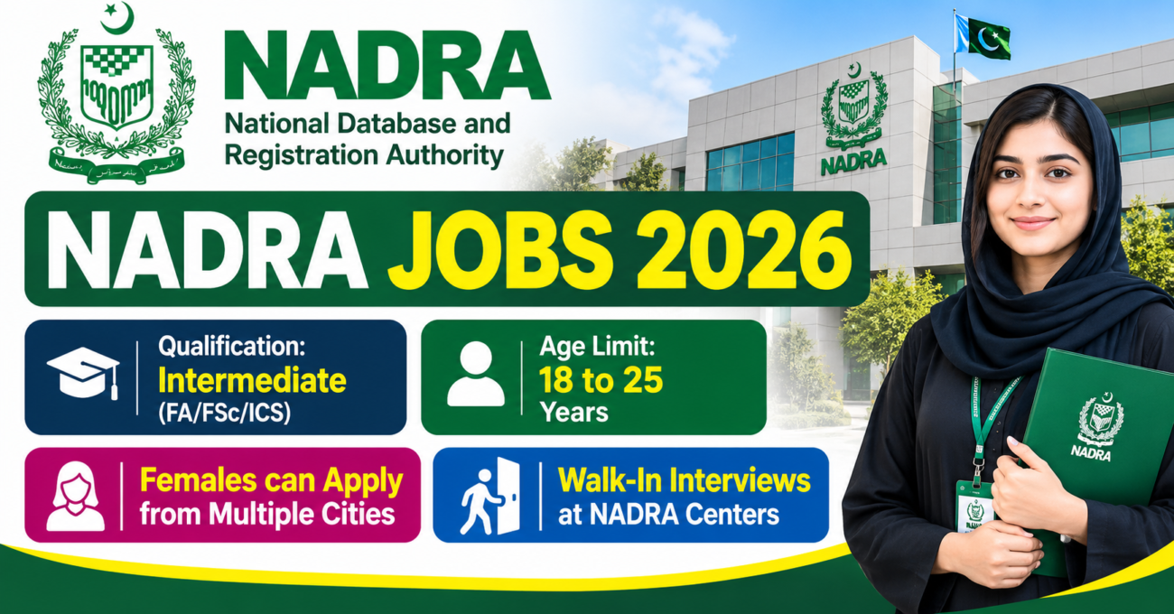NADRA Junior Executive Female Jobs 2026