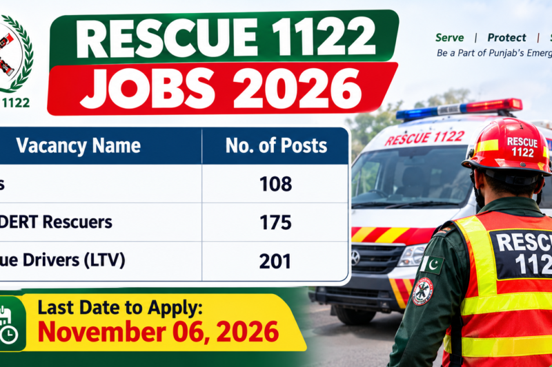Rescue 1122 Jobs 2026 Online Apply